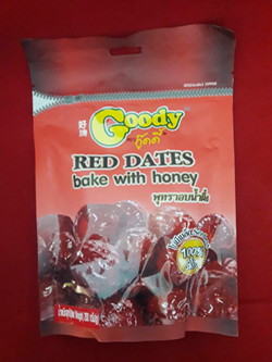 กู๊ดดี้ พุทราอบน้ำผึ้ง Red Dates bake with honey.(200g)
