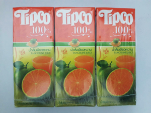 ทิปโก้ น้ำส้มเขียวหวาน Tipco Tangerine juice.
