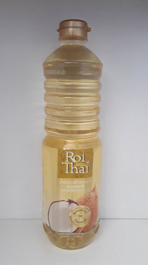 น้ำมันมะพร้าวพร้อมปรุงรอยไทย Roi Thai Refined Pure Coconut Oil.(1lit.)