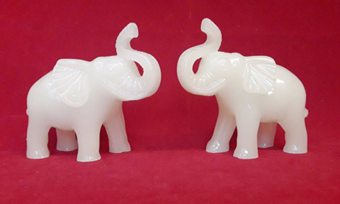 ชุด(2)ช้างคู่ขาว 4นิ้ว 1800602
