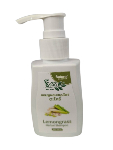 ชีววิถี แชมพูตะไคร้  Lemongrass Herbal Shampoo(100ml)