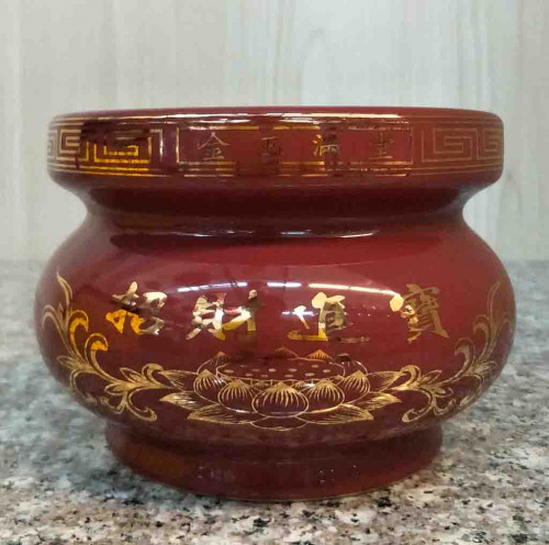 กระถางธูปเซรามิค(สีเลือดหมู)[299][1100052]