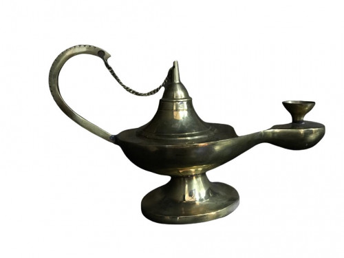 Craft Trade  Golden Brass Handmade Antique Alladin Chirag for Home Office Decor Showpiece