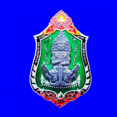 เหรียญท้าวเวสสุวรรณ ที่รฤกงานกฐิน ปี 2564 หลวงพ่อช้าง วัดจุกเฌอ เนื้อปีกเครื่องบินหน้ากากไทเทเนียม