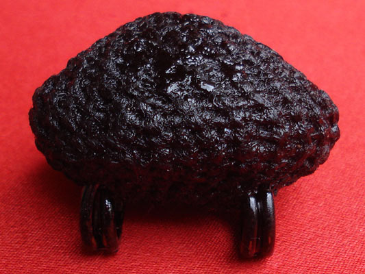 เบี้ยแก้ หลวงปู่เจือ วัดกลางบางแก้ว ถักเชือกชุบรักแบบ 2 หู  บูชาจากวัดโดยตรง