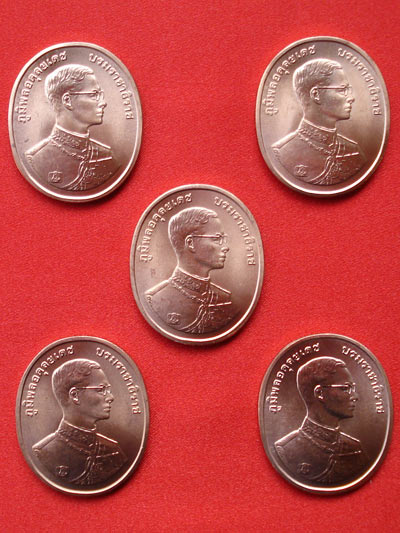 เหรียญในหลวง พระพุทธปัญจภาคี พระเครื่อง เฉลิมฉลองในพระราชพิธีกาญจนาภิเษก ปี2539 ชุดที่ 1