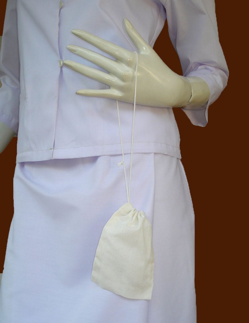 ถุงใส่ของกระจุกกระจิกสำหรับสุภาพสตรีหรือ ถวายแม่ชีก็ได้บุญกุศลแรง ใช้ปฏิบัติธรรมสวยงามและยิ่งได้บุญ 1