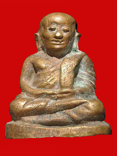 รูปหล่อหลวงพ่อเงิน บางคลาน  รุ่นช้างคู่ พิมพ์ใหญ่  วัดท้ายน้ำ ปี  2526 พระเครื่องแกะพิมพ์จากรุ่นแรก