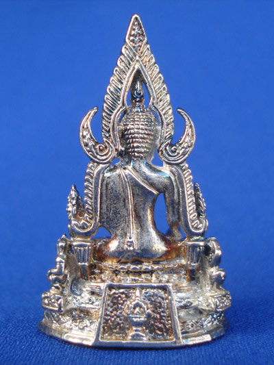 รูปหล่ออุดกริ่งพระพุทธชินราช เนื้อเงิน วัดพระศรีรัตนมหาธาตุ สวยมาก 2