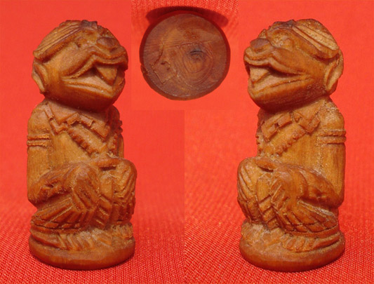 สุดสวย อานุภาพล้ำเลิศหนุมานหลวงพ่ออ่าง วัดใหญ่สว่างอารมณ์ รุ่น 2 เนื้อรากไม้พุดซ้อน พิมพ์หน้ากระบี่ 7