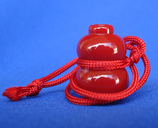 น้ำเต้า หลวงพ่อสด วัดปากน้ำ สีแดง รุ่น 100 ปี ข้างในเห็นภาพสีชัดเจน บูชาไว้เพื่อดูดทรัพย์ดีมาก