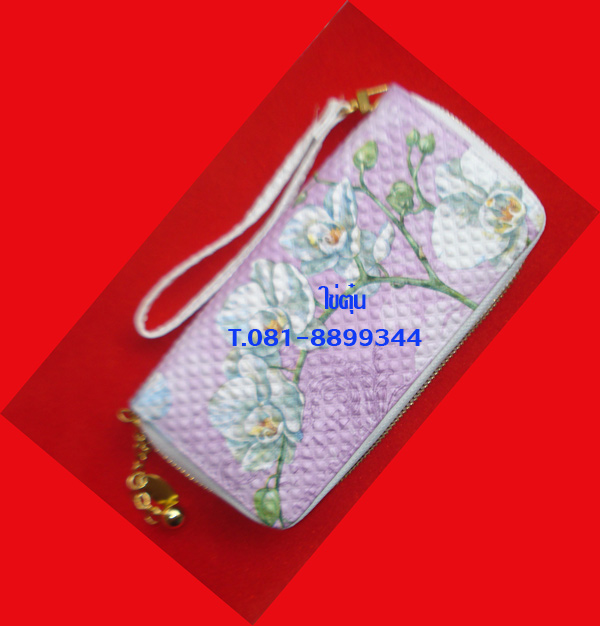 กระเป๋าสตางค์เดคูพาจ สีสวยสดใส ทันสมัย ขนาด ยาว 8 นิ้ว กว้าง 4 นิ้ว ภายในใส่ได้หลายช่อง 1