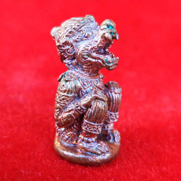 รูปหล่อหนุมานอมฤต หลวงพ่ออ่าง วัดใหญ่สว่างอารมณ์ เนื้อทองแดง พิธีโบราณ สร้างตามตำราหลวงพ่อสุ่น