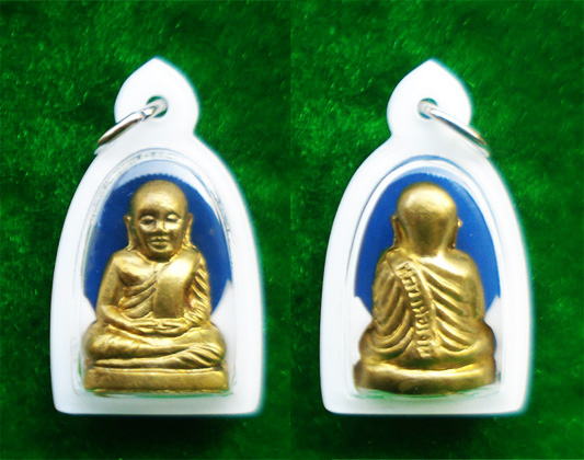 รูปหล่อปั๊มหลวงพ่อเงิน บางคลาน พิมพ์ 15 นับแบงก์ รุ่น 55 มหาบารมี 85 พรรษา เนื้อทองเหลือง ปี 55 2