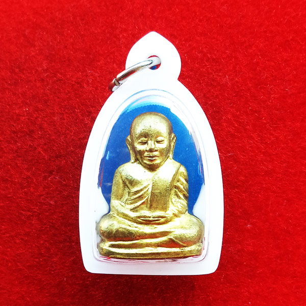 รูปเหมือนปั๊มหลวงพ่อเงิน วัดบางคลาน เนื้อทองเหลือง พิมพ์ปี 15 นับแบงค์ หลวงพ่อจรัญ วัดอัมพวัน