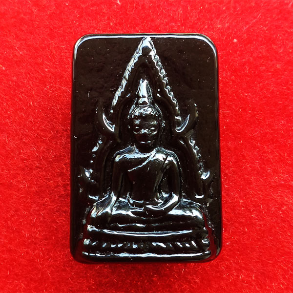 พระพุทธชินราช เนื้อแร่เขาพรหมชะแง้ หลวงพ่ออุ้น วัดตาลกง ด้านมีเม็ดทองมาก สวยมากหายาก