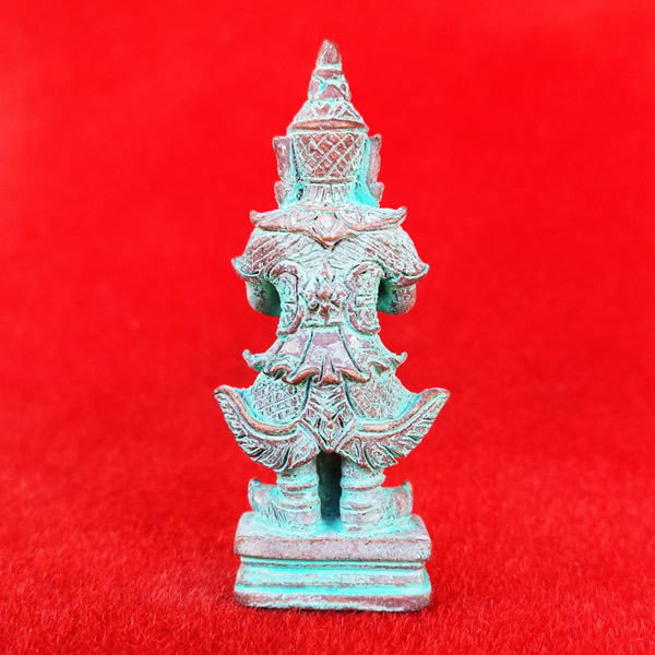 ท้าวเวสสุวรรณ รุ่นโภคทรัพย์ เนื้อสัมฤทธิ์สนิมเขียว หลวงพ่อเอิบ วัดซุ้มกระต่าย องค์ใหญ่ องค์ที่ 2 1