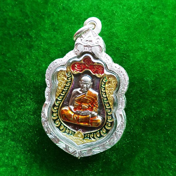 เหรียญเสมา หลวงพ่อฟู วัดบางสมัคร รุ่นรวยทันใจ เจริญพร เนื้อทองแดงมันปูลงยา 3 สี สุดสวย หายาก