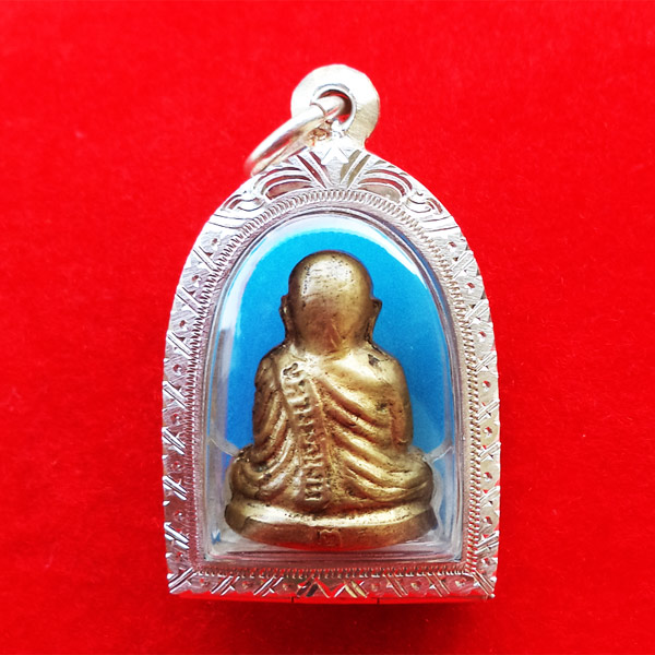 รูปหล่อหลวงพ่อเงิน บางคลาน ปี 15 เลข ๒ เนื้อทองเหลือง วัดบางคลานจัดสร้าง ปี 2515 2