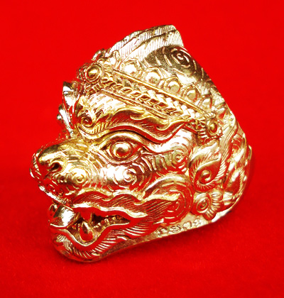 แหวนหนุมานทรงเครื่อง หลวงพ่อฟู วัดบางสมัคร รุ่นแซยิด 89 ปี บารมีฟูฟูฟู เนื้อทองสตางค์ ปี 2553