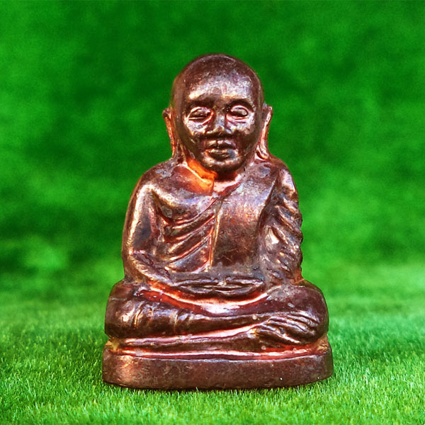 รูปหล่อปั๊มหลวงพ่อเงิน บางคลาน พิมพ์ 15 นับแบงก์ รุ่น 55 มหาบารมี 85 พรรษา เนื้อทองแดง ปี 55