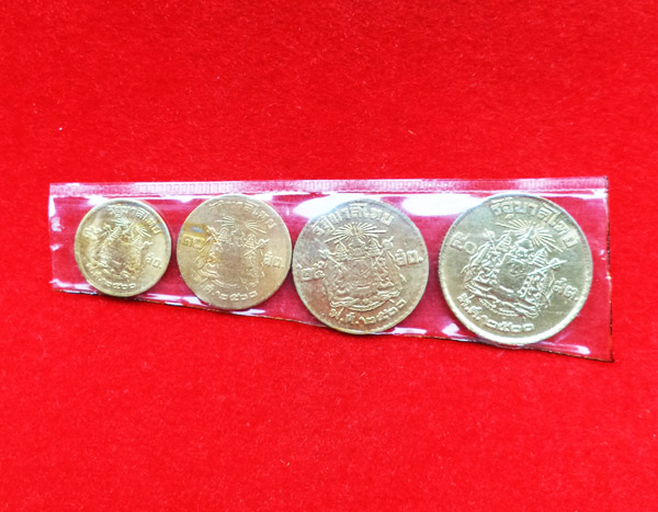 เหรียญสตางค์ ปี 2500 ชนิด .05, .25, .10,.05 ส.ต. สภาพสวยทรงคุณค่า จำนวน 4 เหรียญ หายากแล้ว 1