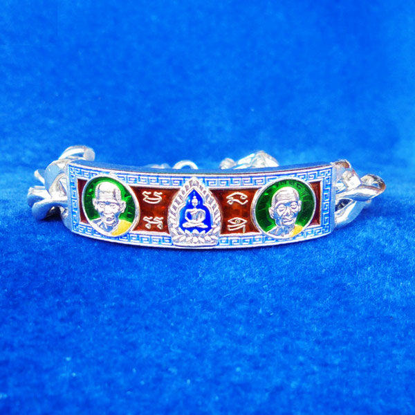 เลสเจ้าสัวมหาลาภ  เนื้อเงินลงยา รุ่นแรก หนัก 3 บาท วัดกลางบางแก้ว รุ่นสร้างเขื่อน ปี 59 ขลังน่าบูชา 1