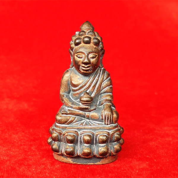 พระกริ่งเพชรกลับ รุ่นแรก พ่อท่านตุด สำนักสงฆ์หารคอกช้าง เนื้อจ้าวน้ำเงิน ปี 2556 ตอกโค้ด ๙๙๙