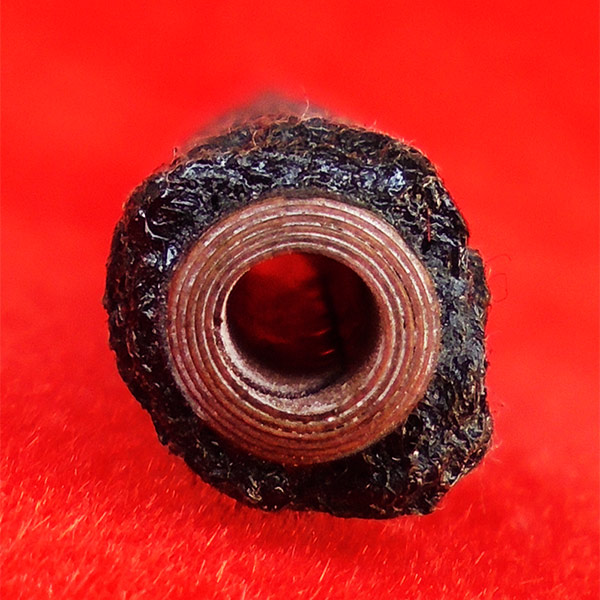 หายากมาก ตะกรุดโสฬสมงคล เนื้อชนวนพระกริ่งวัดสุทัศน์ ยาว 4 นิ้ว หลวงปู่วาส จารมือลงรักพอกผง 12 3