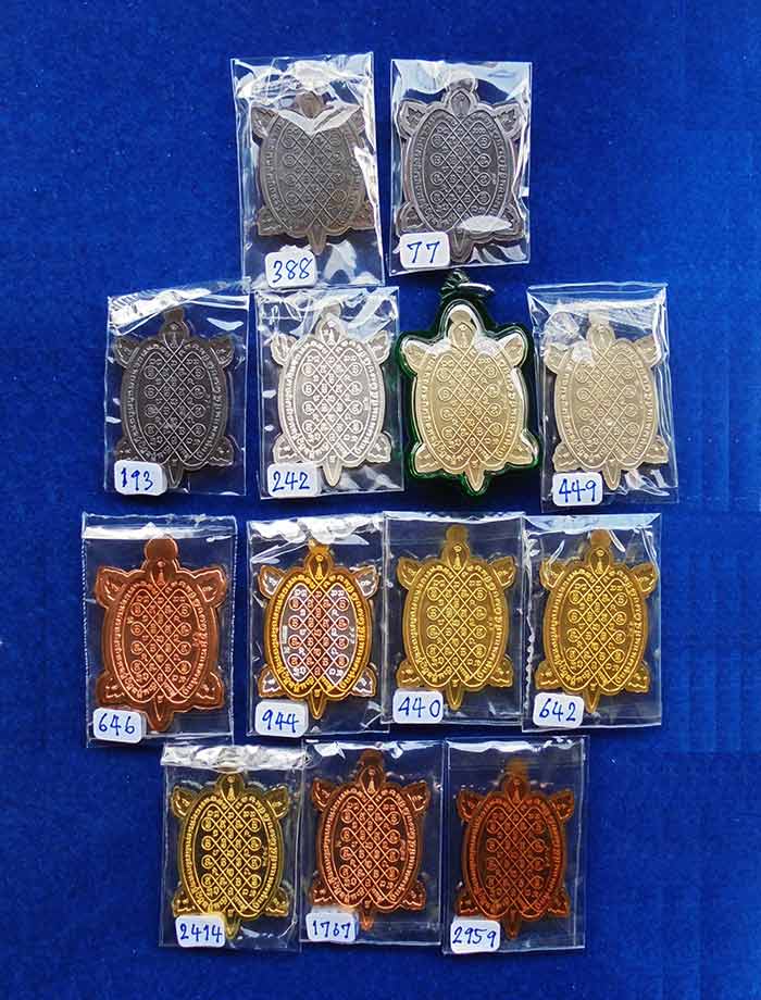 เหรียญพญาเต่าเรือน จักรพรรดิ์รวยพันล้าน รุ่น 1 หลวงปู่ต๋อย วัดสนามแย้ สวยมาก ปี 2562 1