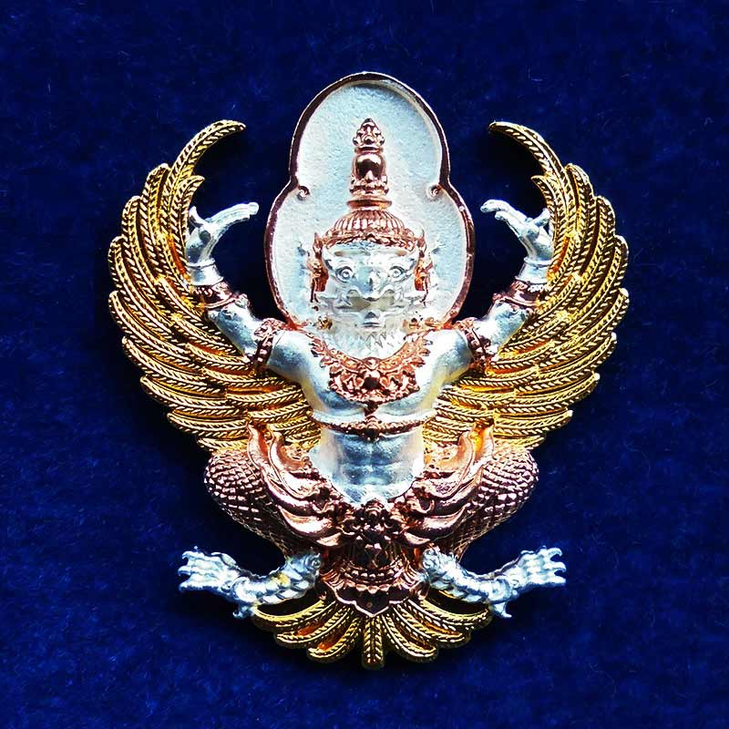 พญาครุฑ มหาอำนาจ โชคลาภ บารมี หลวงพ่อทอง วัดบ้านไร่ เนื้อสามกษัตริย์ แจกศูนย์จอง เลขสวย 181