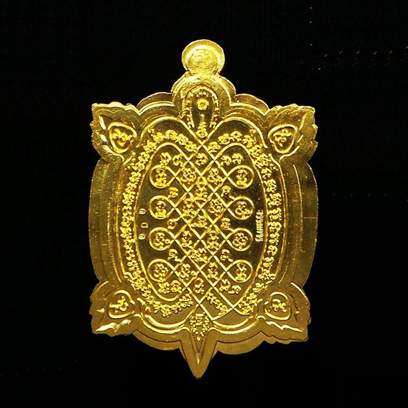 เลข 101 พญาเต่าเรือน รุ่น 9 รวย ทองพันล้าน หลวงพ่อทอง วัดบ้านไร่ เนื้อชุบทองลงยา หน้ากากเงิน 1