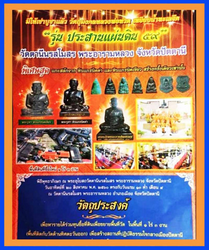 หลวงปู่ทวด หลังเตารีด เนื้อแร่ไรโอไลน์สีเขียว เนื้อหยกเขียว วัดตานีนรสโมสร ปี 2560 มีประสบการณ์มาก 5