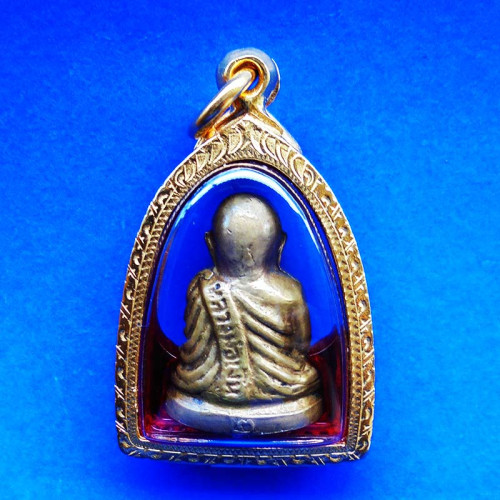 รูปหล่อหลวงพ่อเงิน บางคลาน ปี 16 เลข ๒ เนื้อทองเหลือง กันกลึง วัดบางคลานจัดสร้าง ปี 2516 2