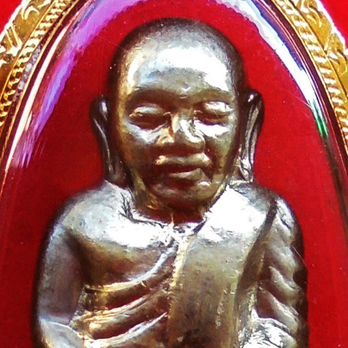 หลวงพ่อเงิน บางคลาน ปี 15 พิมพ์คอแอล รูปเหมือนปั๊ม เนื้ออัลปาก้า กรอบทอง+บัตร 4