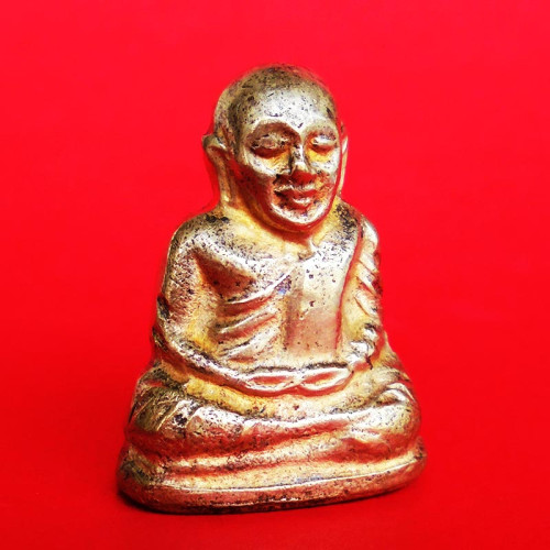 รูปหล่อหลวงพ่อเงิน บางคลาน ปี 16 เลข ๒ เนื้อทองเหลือง กันกลึง วัดบางคลานจัดสร้าง ปี 2516 3