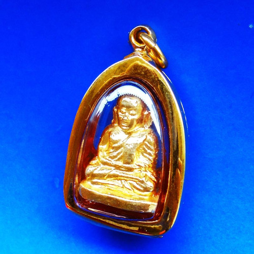 รูปหล่อหลวงพ่อเงิน วัดบางคลาน รุ่นพิเศษ เนื้อทองเหลืองกะไหล่ทอง ปี 2525 สวย นิยมมาก หายาก