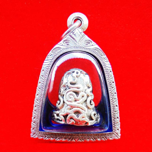 1ใน5 เบญจภาคี พระปิดตาหลวงพ่อทับ วัดทอง รุ่น 3 ย้อนยุค 100 ปี พิมพ์เศียรโต เนื้อสำริดเงิน ปี 2550 2