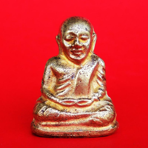 รูปหล่อหลวงพ่อเงิน บางคลาน ปี 16 เลข ๒ เนื้อทองเหลือง กันกลึง วัดบางคลานจัดสร้าง ปี 2516