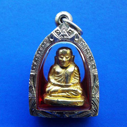 รูปหล่อหลวงพ่อเงิน วัดบางคลาน รุ่นพิเศษ เนื้อทองเหลืองกะไหล่ทอง ปี 2525 สวย นิยมมาก หายาก 1