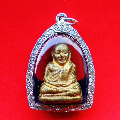 รูปหล่อหลวงพ่อเงิน บางคลาน ปี 16 เลข ๒ เนื้อทองเหลือง กันกลึง วัดบางคลานจัดสร้าง ปี 2516 1