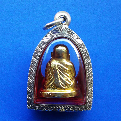 รูปหล่อหลวงพ่อเงิน วัดบางคลาน รุ่นพิเศษ เนื้อทองเหลืองกะไหล่ทอง ปี 2525 สวย นิยมมาก หายาก 2