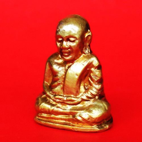 รูปเหมือนปั๊มหลวงพ่อเงิน บางคลาน ปี 15 พิมพ์มือนับแบงค์ เนื้อทองเหลือง 4