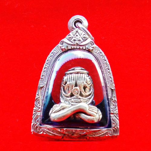 1ใน5 เบญจภาคี พระปิดตาหลวงพ่อทับ วัดทอง รุ่น 3 ย้อนยุค 100 ปี พิมพ์เศียรโต เนื้อสำริดเงิน ปี 2550 1