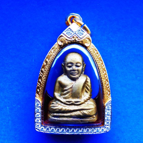 รูปหล่อหลวงพ่อเงิน บางคลาน ปี 16 เลข ๒ เนื้อทองเหลือง กันกลึง วัดบางคลานจัดสร้าง ปี 2516 1