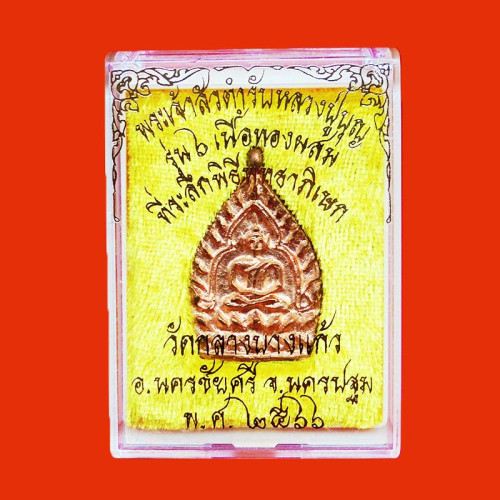 เหรียญเจ้าสัว 6 ตำรับหลวงปู่บุญ วัดกลางบางแก้ว เนื้อทองผสม ปี 2566 2