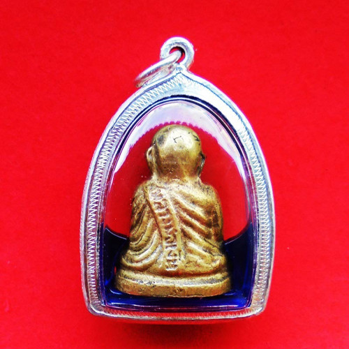 รูปหล่อหลวงพ่อเงิน บางคลาน ปี 16 เลข ๒ เนื้อทองเหลือง กันกลึง วัดบางคลานจัดสร้าง ปี 2516 2