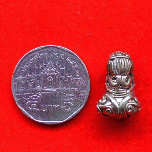 พระปิดตายันต์ยุ่ง หลวงปู่เอี่ยม วัดหนัง เนื้อสัมฤทธิ์เงิน พิมพ์กลาง ปี54 ตำรับวัดหนัง หายาก องค์ 38 3