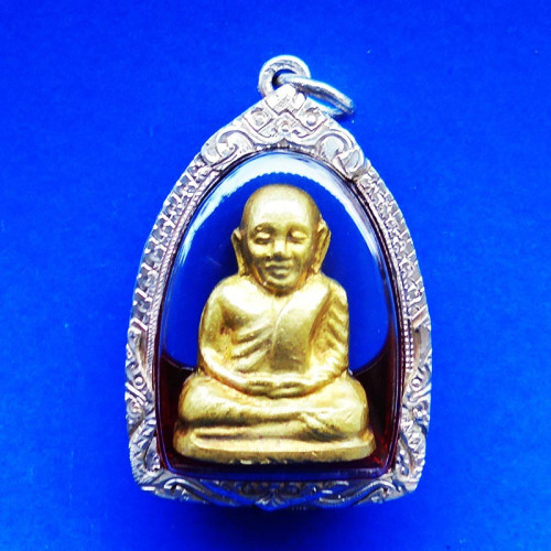 รูปเหมือนปั๊มหลวงพ่อเงิน บางคลาน ปี 15 พิมพ์ฐานเตี้ย ออกวัดท้ายน้ำ ปลุกเสกพิธีเดียวกับ 15 บางคลาน 1