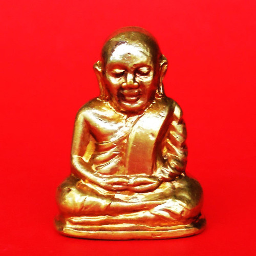 รูปเหมือนปั๊มหลวงพ่อเงิน บางคลาน ปี 15 พิมพ์มือนับแบงค์ เนื้อทองเหลือง 